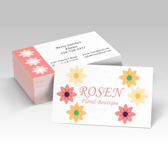 Sample standard business cards